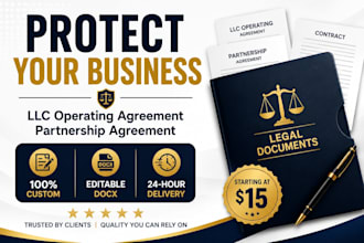 draft llc agreements ndas partnerships legal documents