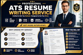 write ats friendly resume, CV, cover letter and linkedin profile