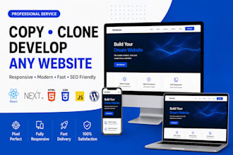 copy clone website and develop all websites