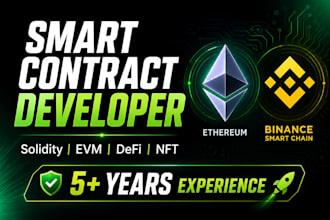 develop secure solidity smart contracts for your evm blockchain project