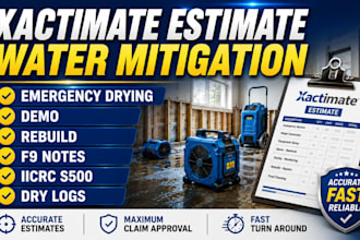 write xactimate estimate for water mitigation