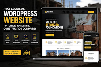 design a professional wordpress website for brick builders