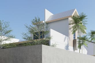 make elegant realistic exterior render