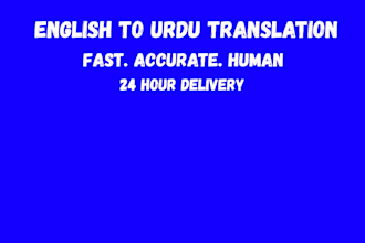 manually translate english to urdu and urdu to english
