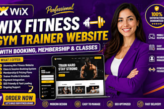 build wix fitness gym trainer website with booking membership and classes