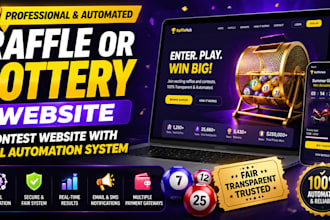 develop raffle website, contest or giveaway website with full automation system