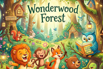 design children book characters and storybook scenes