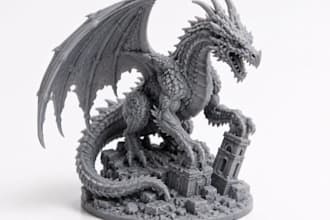 design a print ready 3d sculpture and character model stl