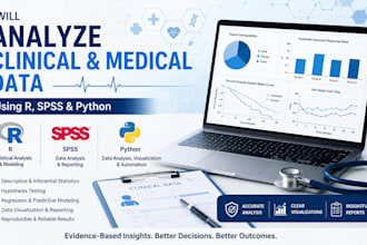 analyze clinical and medical data using r, spss, python