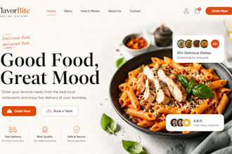 create professional online eatery website and restaurant website