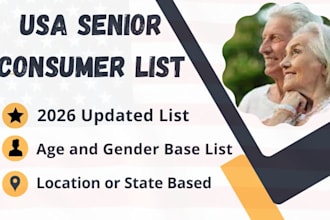 deliver USA senior consumer active email leads lists updated