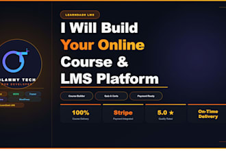 build a custom learndash lms with membership and student management with SEO