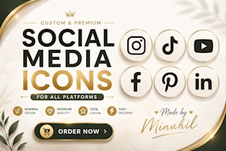 design custom social media icons for your brand