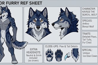 furry ref sheet anthro ref sheet fursona oc character reference sheet nsfw art