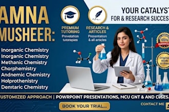 be your chemistry tutor and do research based projects