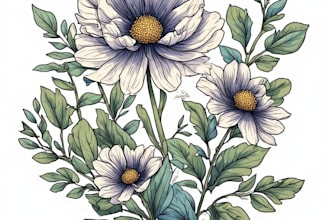 make botanical illustrations for your posters