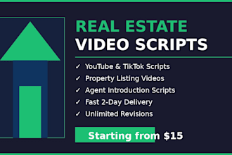 write real estate video scripts for realtors