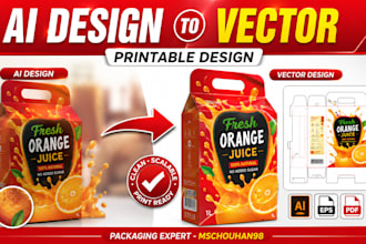 convert ai generated packaging designs into print ready vector