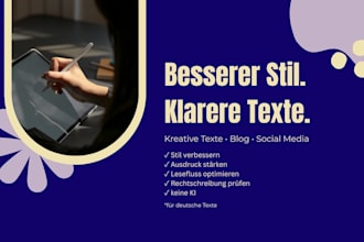 creative lektorat fur deutsche texte, stil und ausdruck