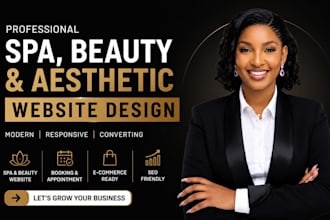 design spa website, beauty website, skincare website and aesthetic clinic