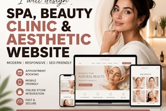 design spa website, beauty clinic and aesthetic website