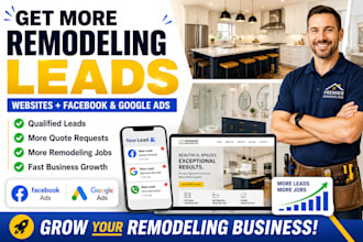 generate quality kitchen remodeling, bathroom remodeling leads with facebook ads