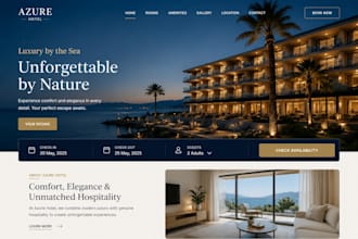 design a modern hospitality website for your hotel or restaurant