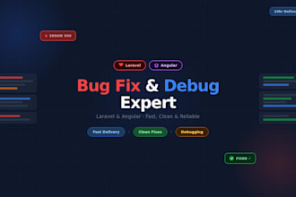 fix bugs in your PHP laravel or angular website