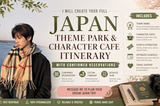 create your full japan theme park character cafe itinerary with confirmed proof