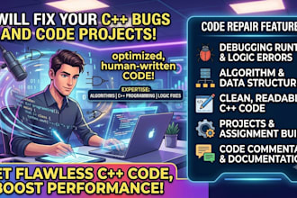 do cpp programming projects, coding, and debugging