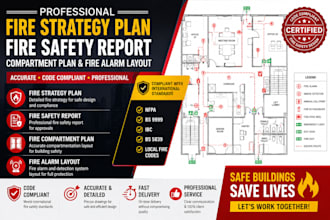 do fire strategy plan fire safety report compartment plan and fire alarm layout