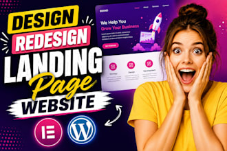 design or redesign a responsive landing page with elementor