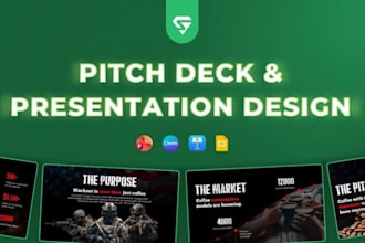 design pitch deck to attract investor for startup fundraising