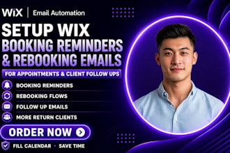 setup wix booking reminders and rebooking email automation