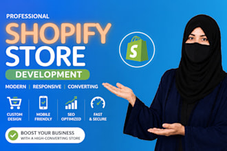 design and develop custom shopify store, shopify website