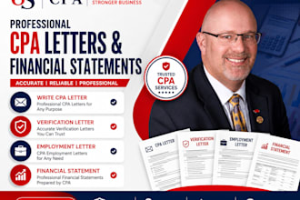 write cpa letter, verification letter, employment letter, financial statement