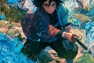 draw anime character art for you