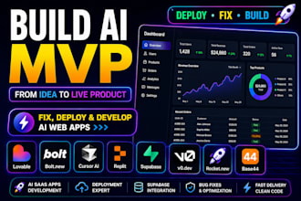 fix, deploy, and develop lovable, bolt, replit, cursor ai, v0, supabase apps