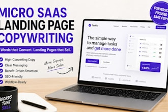 write and design micro saas landing page website copywriting website sales copy