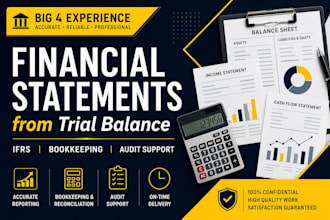 prepare financial statements from trial balance professionally