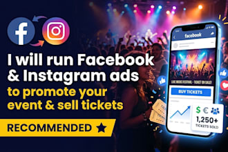 run facebook and instagram ads to promote your event and sell tickets