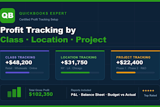 set up profit tracking by class, location, and project in quickbooks
