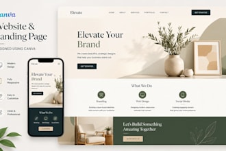 canva website design canva landing page for you using canva