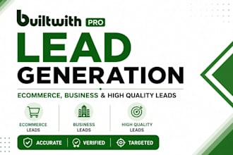 do lead generation, ecommerce and business leads with builtwith pro