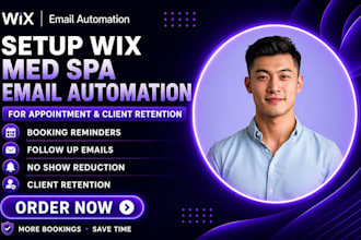 setup wix med spa email automation for appointment and client retention