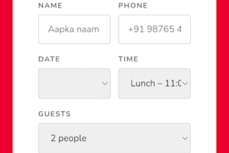 create a professional restaurant website