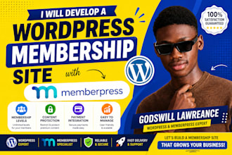 developa wordpress membership site with memberpress