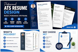 design a professional ats friendly resume and CV