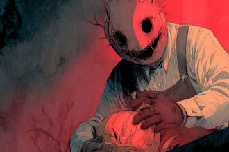 draw a horror illustration