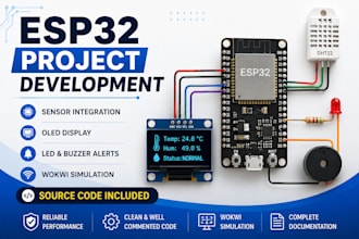 develop arduino, esp32 iot projects with sensors and automation